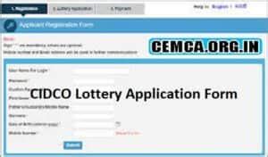 cidco lottery online application form